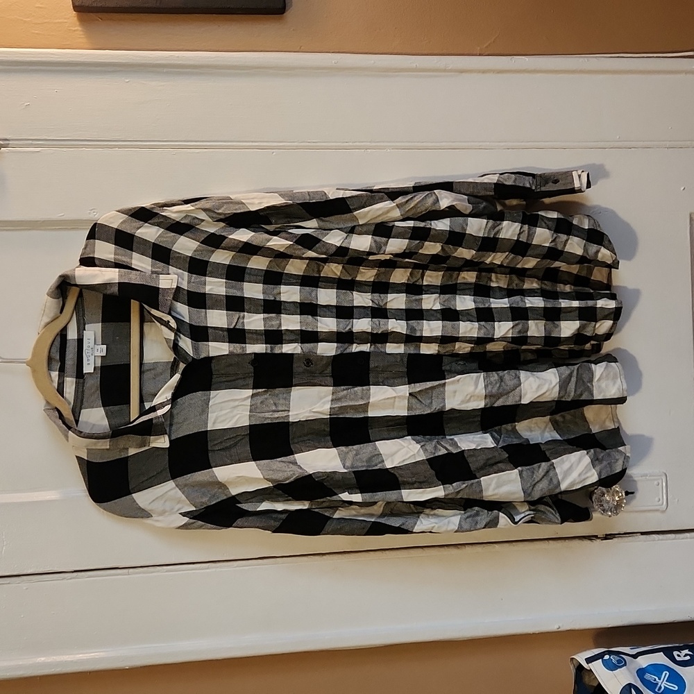 BOUTIQUE PLUS PLAID BUTTON DOWN SIZE 3X